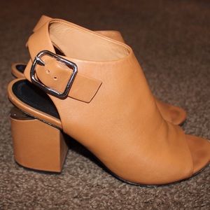 Alexander Wang Tan Peep Toe Heels Size 8